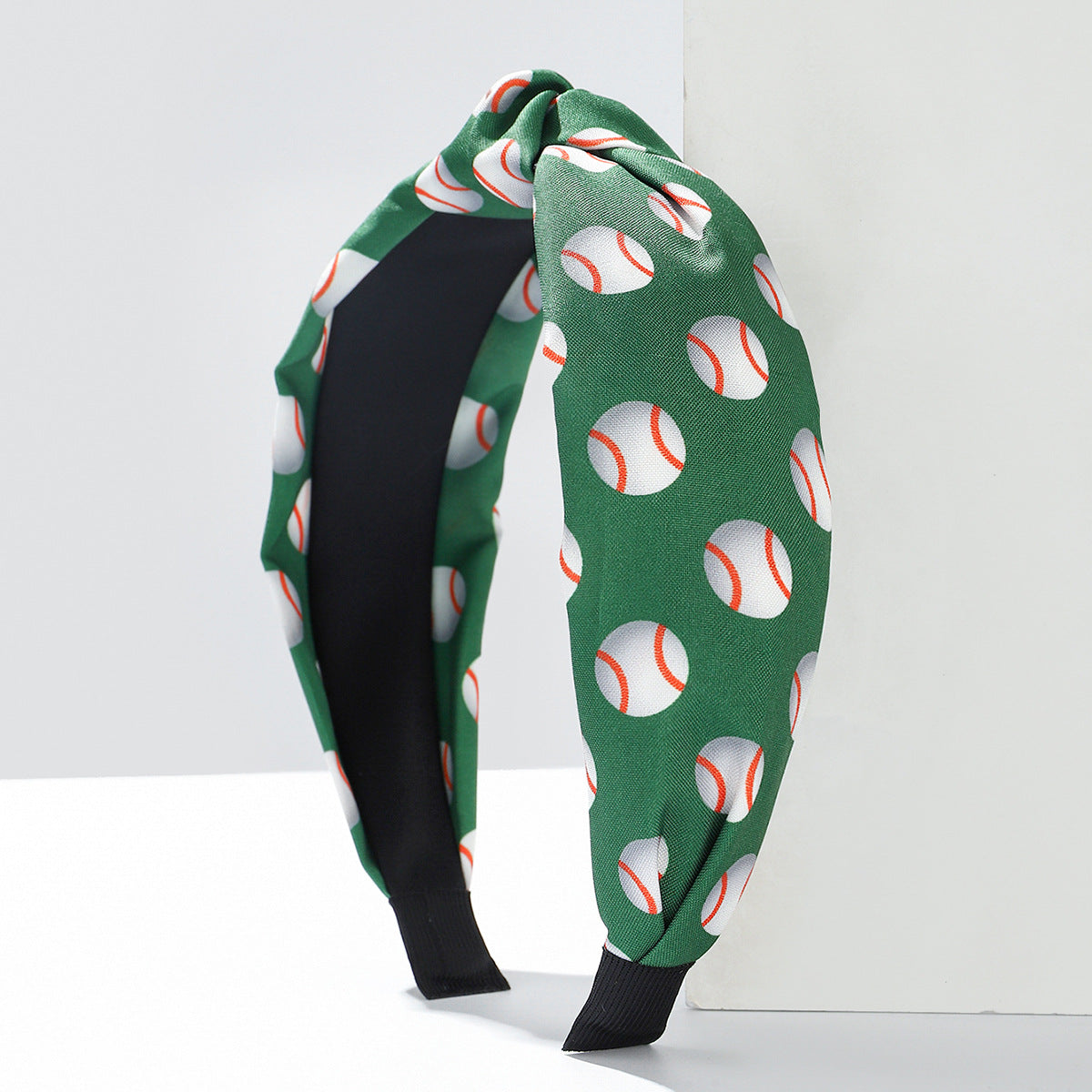 Wholesale  Sports Wind Hair Band Fabric Baseball Printing Simple Knot Hair Band